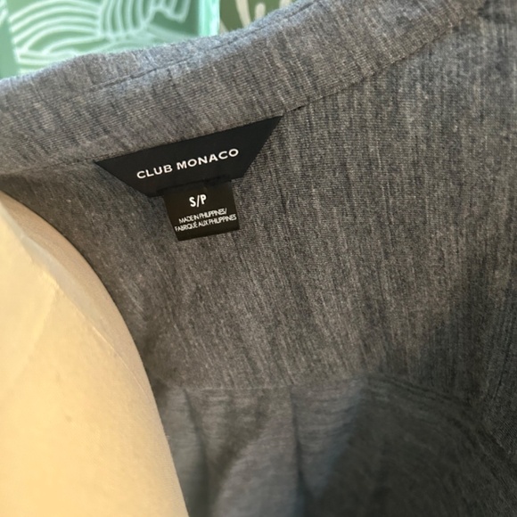 Club Monaco Refined Utility Shirt Wool Blend Charcoal Grey Size Small - Picture 6 of 7